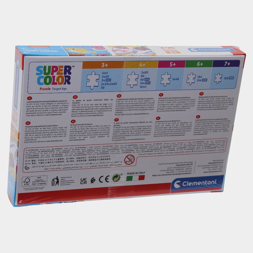2 Baby Shark Puzzles - 20 Pcs Each