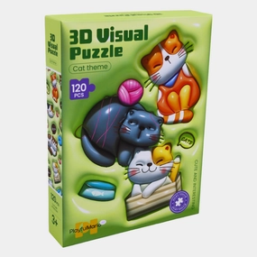 3-D Visual Puzzle - Cat Theme