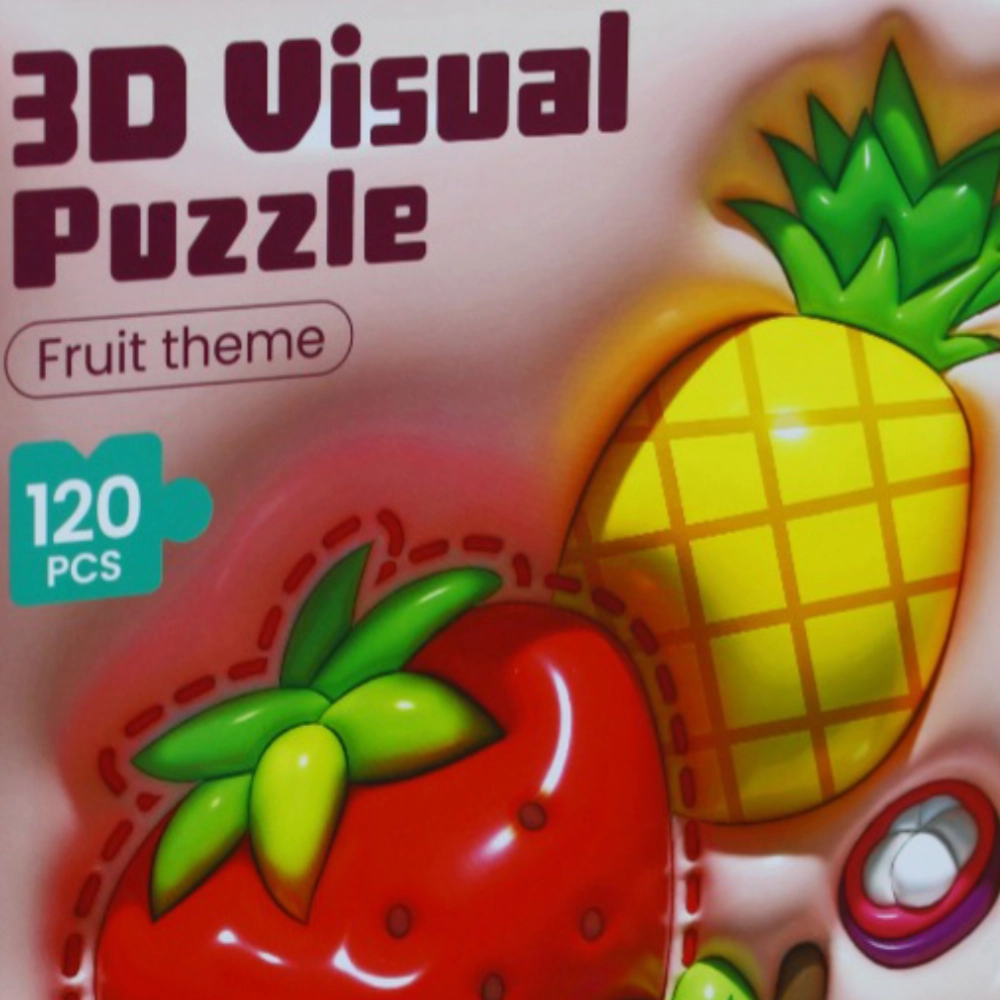 3-D Visual Puzzle - Fruit Theme
