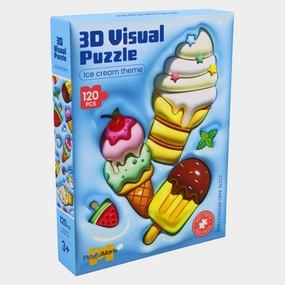 3-D Visual Puzzle - Ice Cream Theme