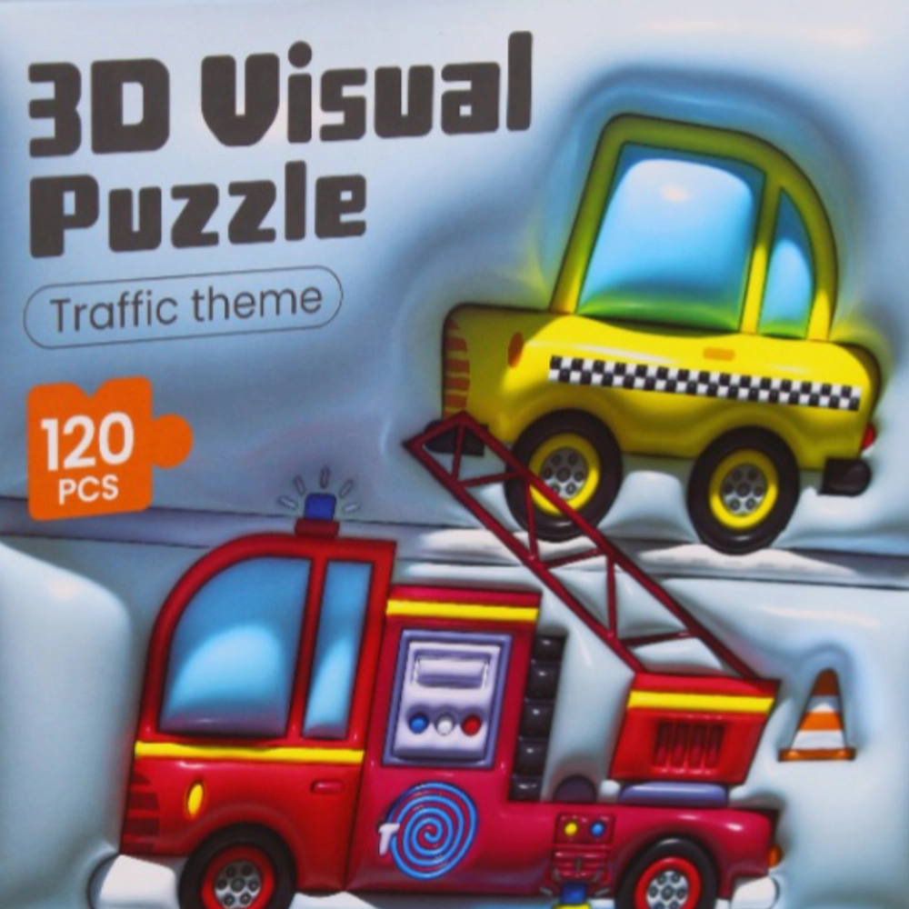 3-D Visual Puzzle - Traffic Theme
