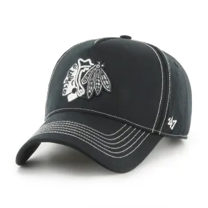 '47 Caps NHL CHICAGO BLACKHAWKS CONTRAST STITCH ’47 MVP DT BLACK CAP