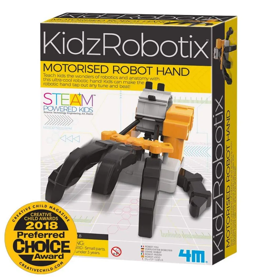 4M - KidzRobotix: Motorised Robot Hand Science Kit