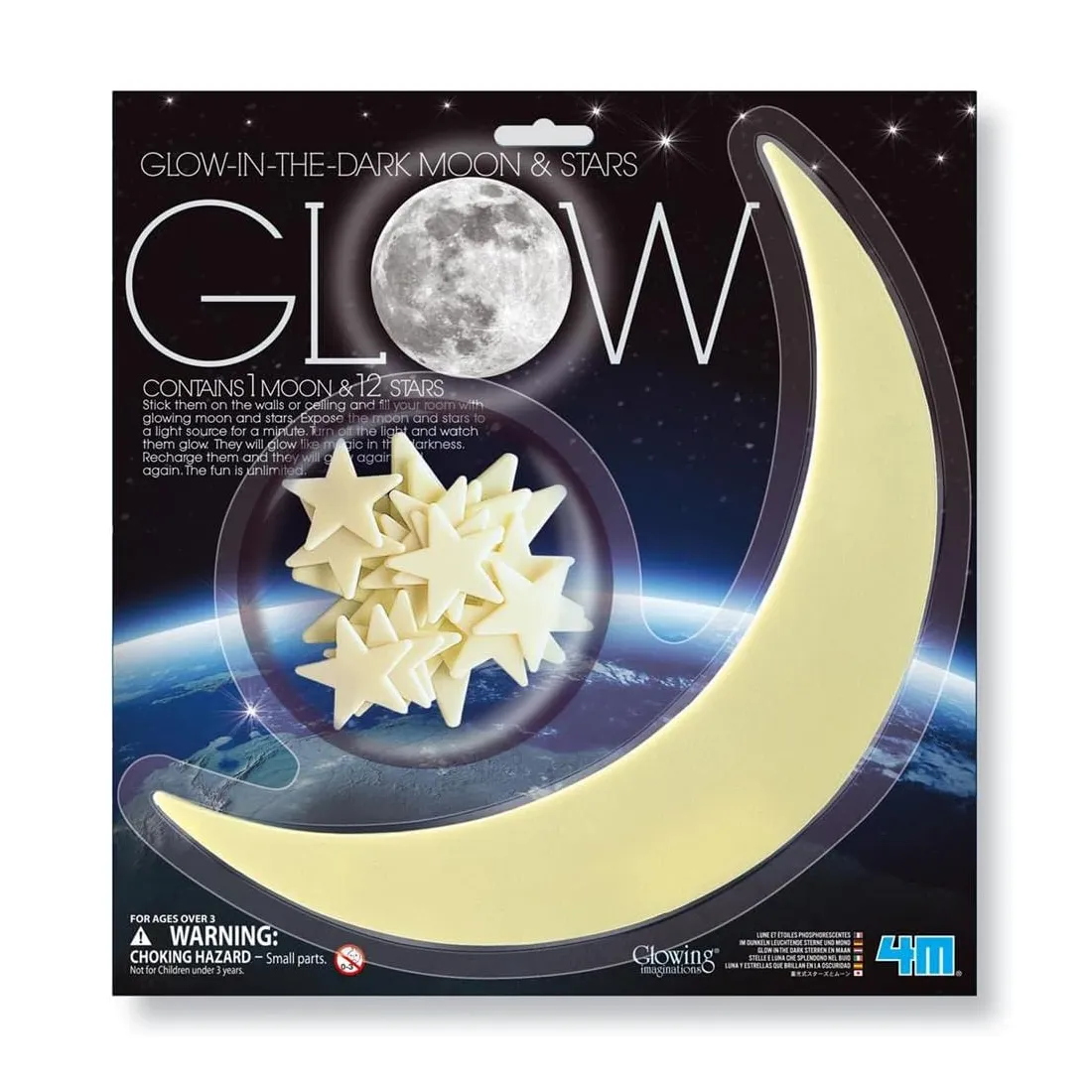 4m Toys Glow-in-the-Dark Moon and Stars