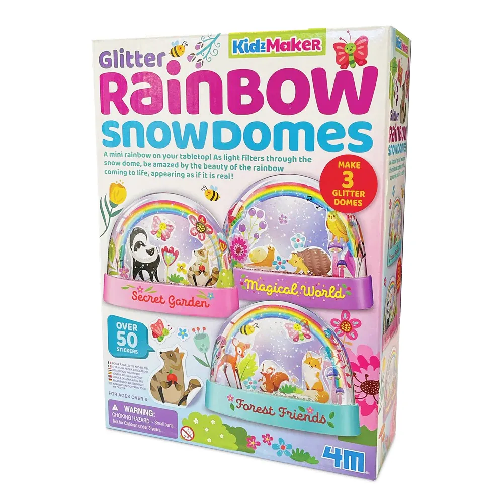 4m Toys KidzMaker - Glitter Rainbow Snowdomes