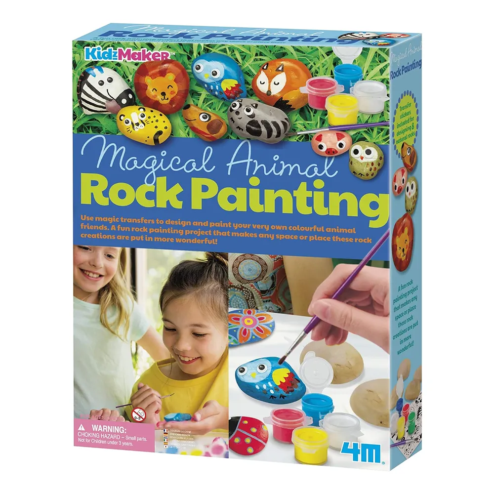 4m Toys KidzMaker - Magical Animal Rock Painting