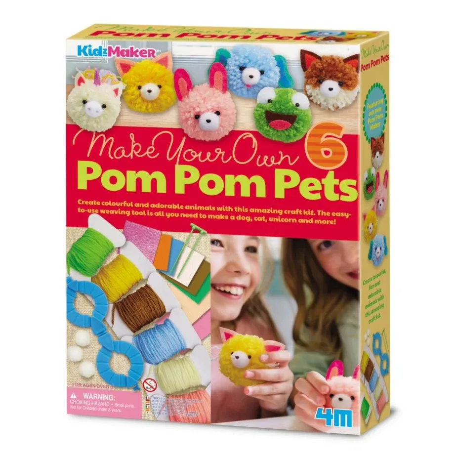 4m Toys KidzMaker - Make Your Own Pom Pom Pets