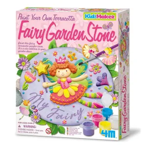 4m Toys KidzMaker - Paint Your Own Terracotta Fairy Garden Stone