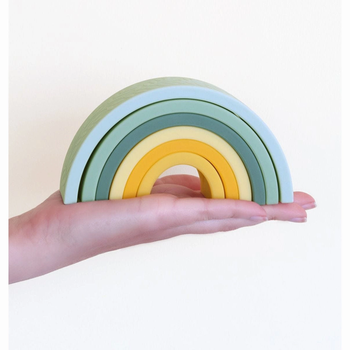 A Little Lovely Company Rainbow Stacking Toy: Sage