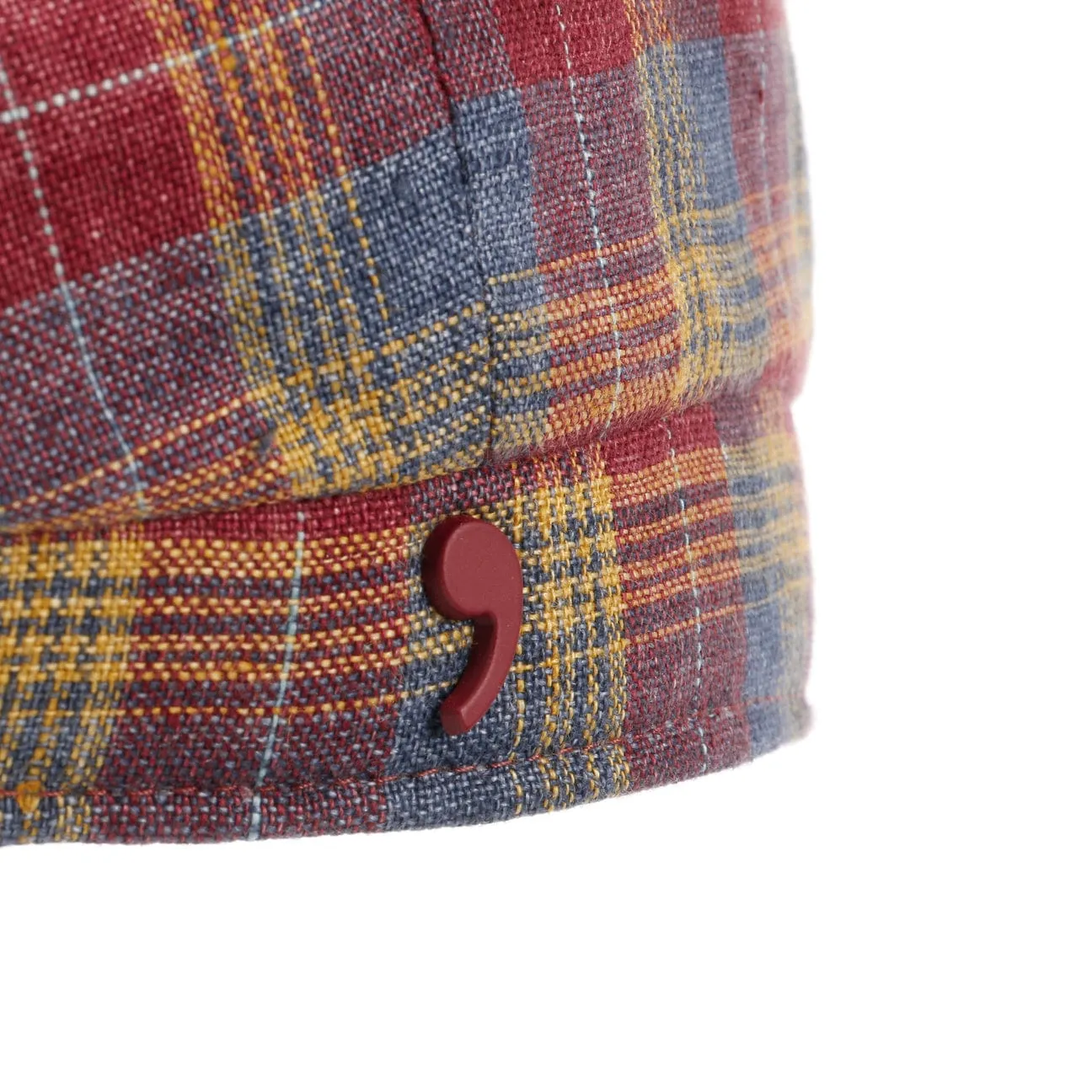 Alfonso D´Este Hats Kayoto Check Linen Flat Cap by Alfonso D'Este
