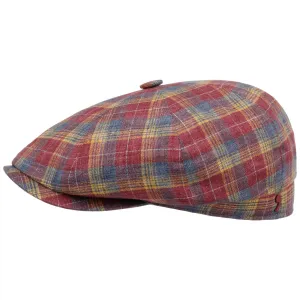 Alfonso D´Este Hats Kayoto Check Linen Flat Cap by Alfonso D'Este