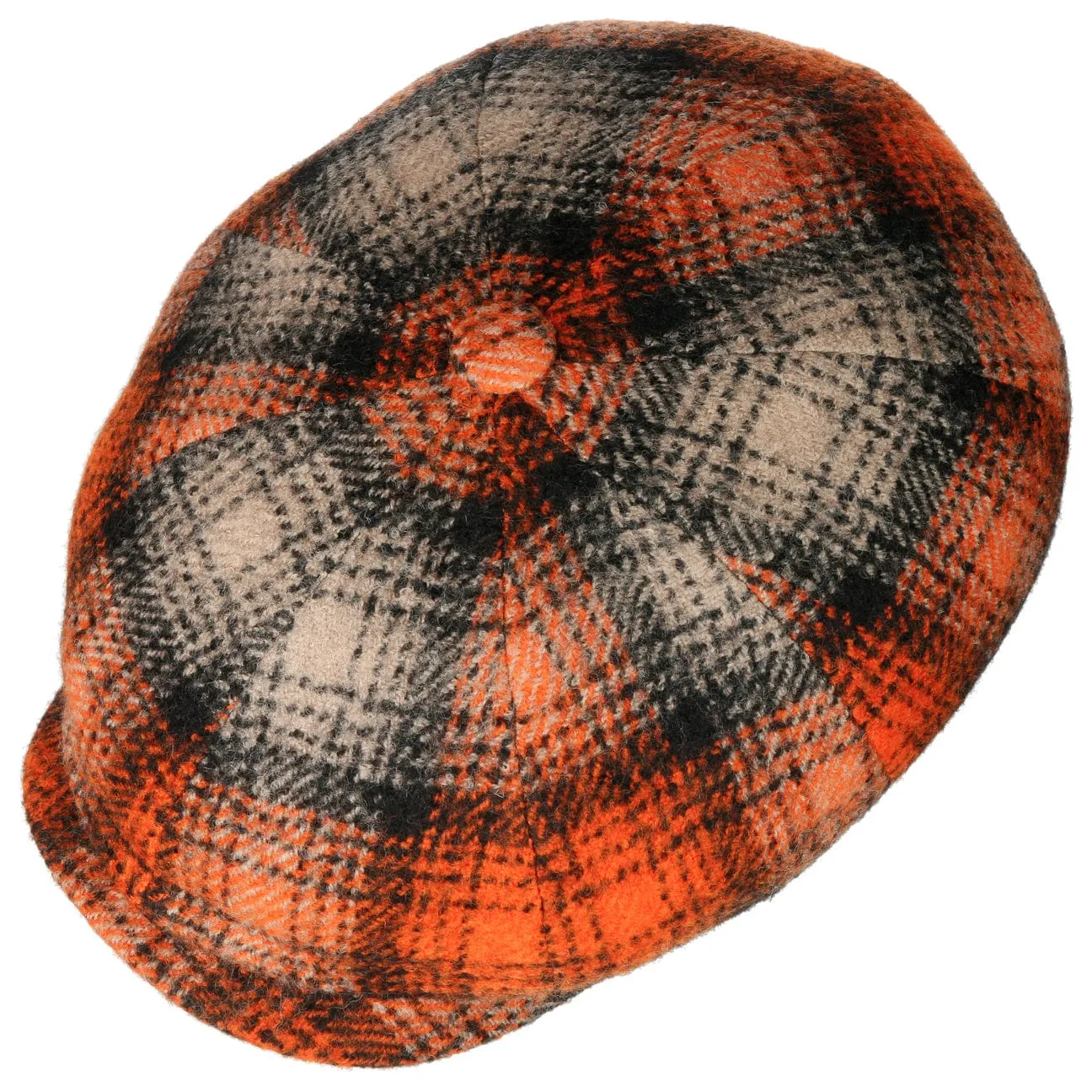 Alfonso D´Este Hats Kevalo Wool Check Flat Cap by Alfonso D'Este