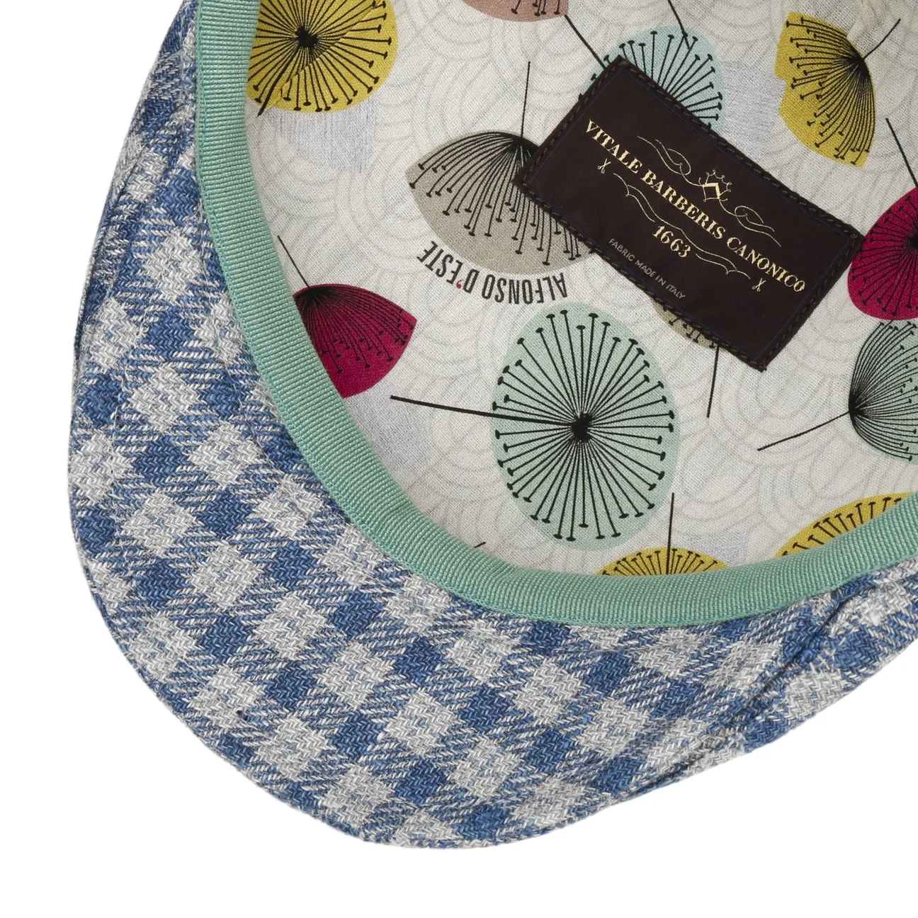 Alfonso D´Este Hats Lerino Check Flat Cap by Alfonso D'Este