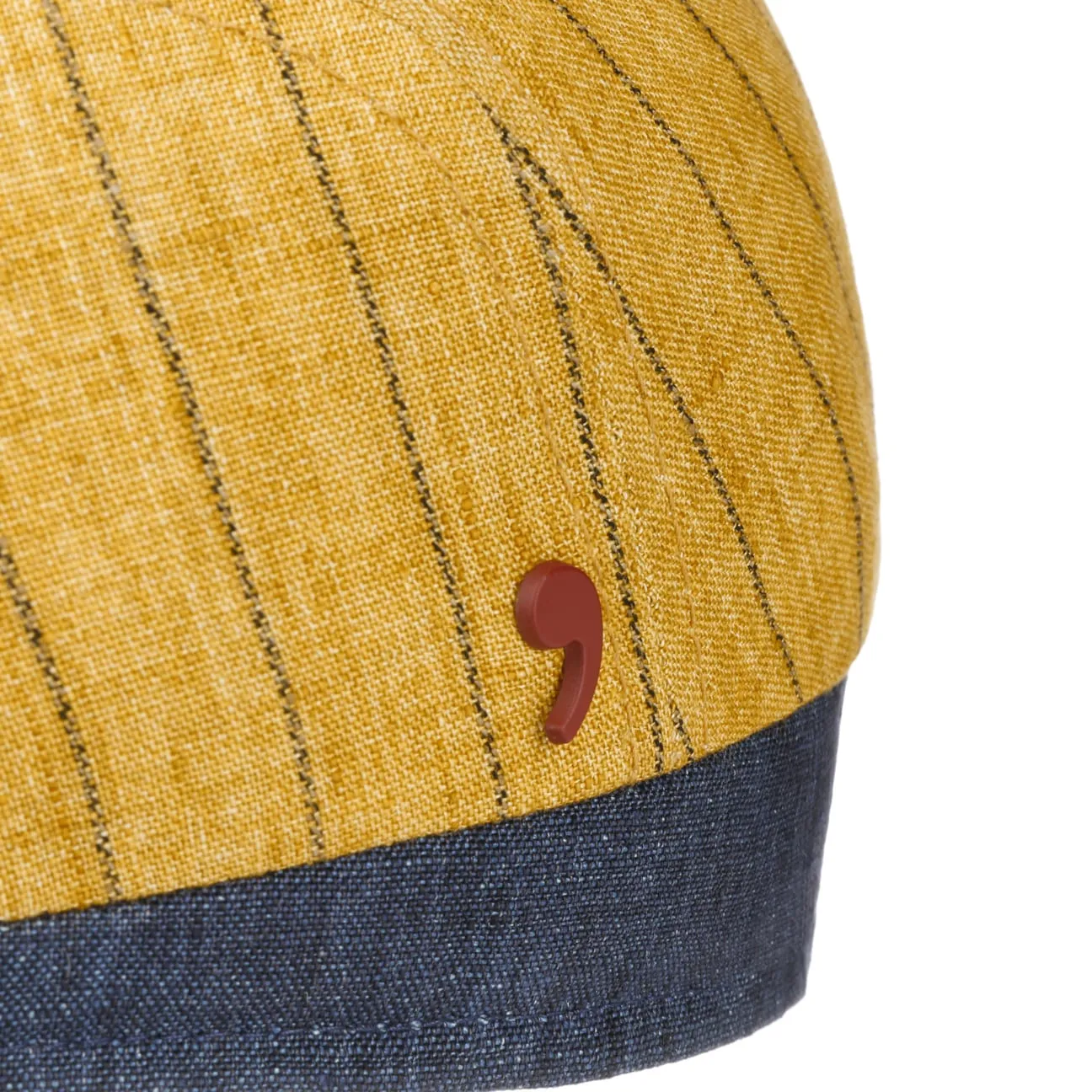 Alfonso D´Este Hats Linen Stripes Flat Cap by Alfonso D'Este