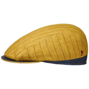 Alfonso D´Este Hats Linen Stripes Flat Cap by Alfonso D'Este