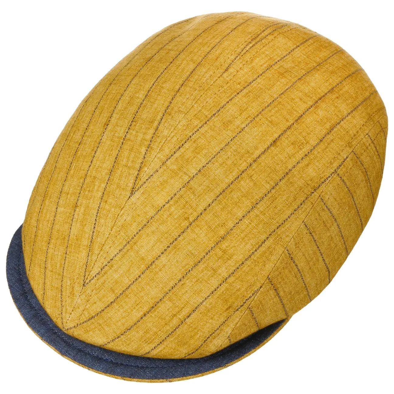 Alfonso D´Este Hats Linen Stripes Flat Cap by Alfonso D'Este