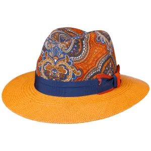 Alfonso D´Este Hats Paisley Crown Panama Hat by Alfonso D'Este