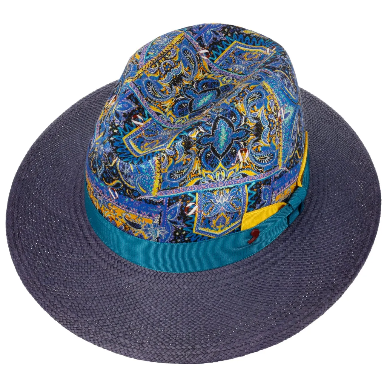 Alfonso D´Este Hats Palcanto Panama Brim Linen Hat by Alfonso D'Este