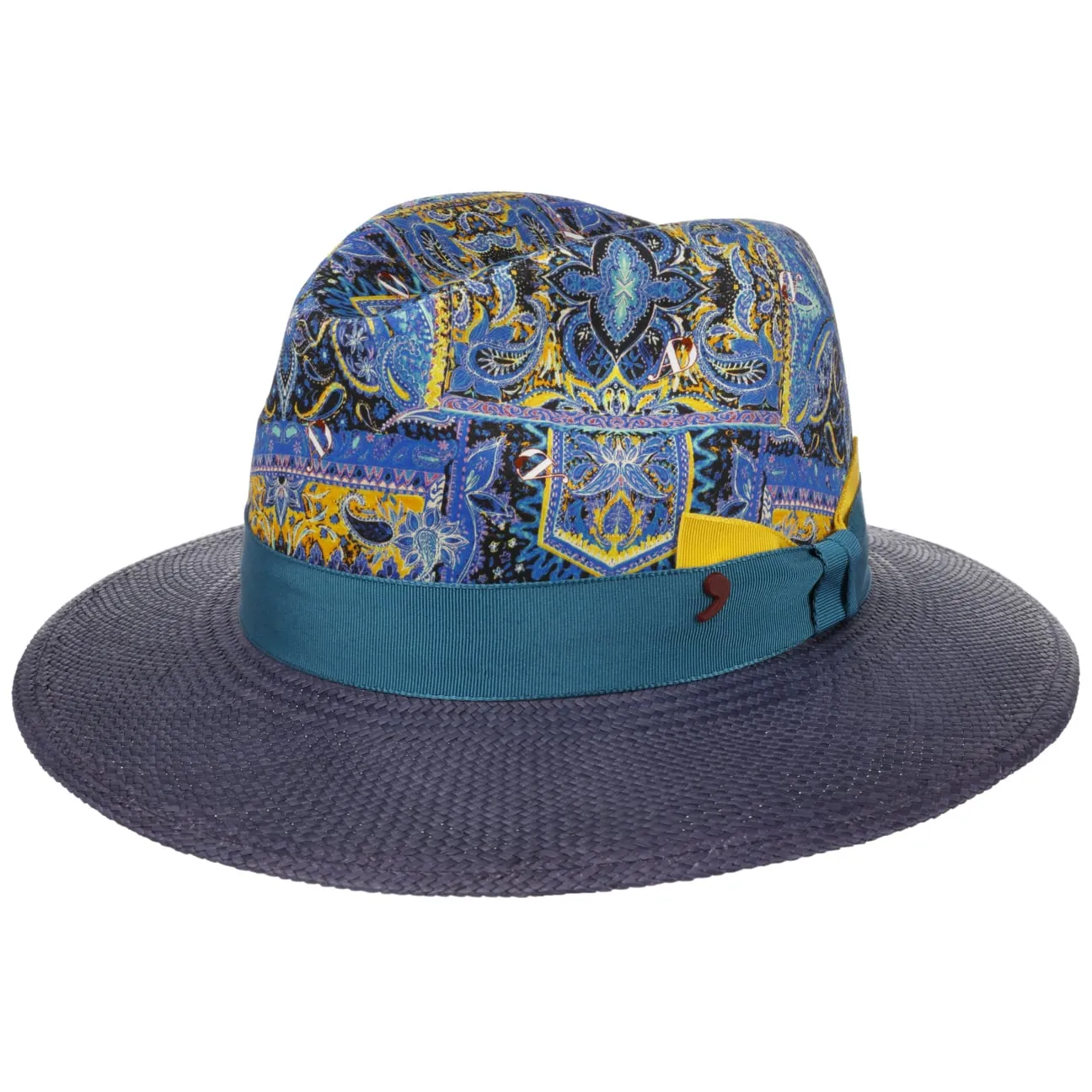 Alfonso D´Este Hats Palcanto Panama Brim Linen Hat by Alfonso D'Este