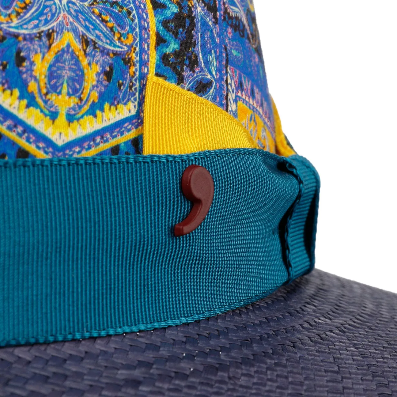 Alfonso D´Este Hats Palcanto Panama Brim Linen Hat by Alfonso D'Este