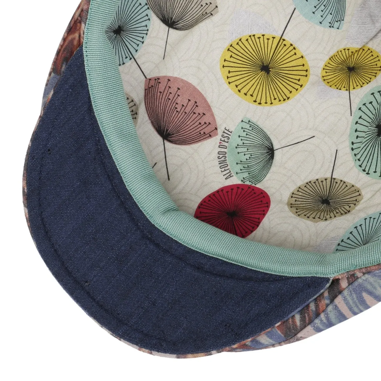 Alfonso D´Este Hats Printed Leather Flat Cap by Alfonso DEste