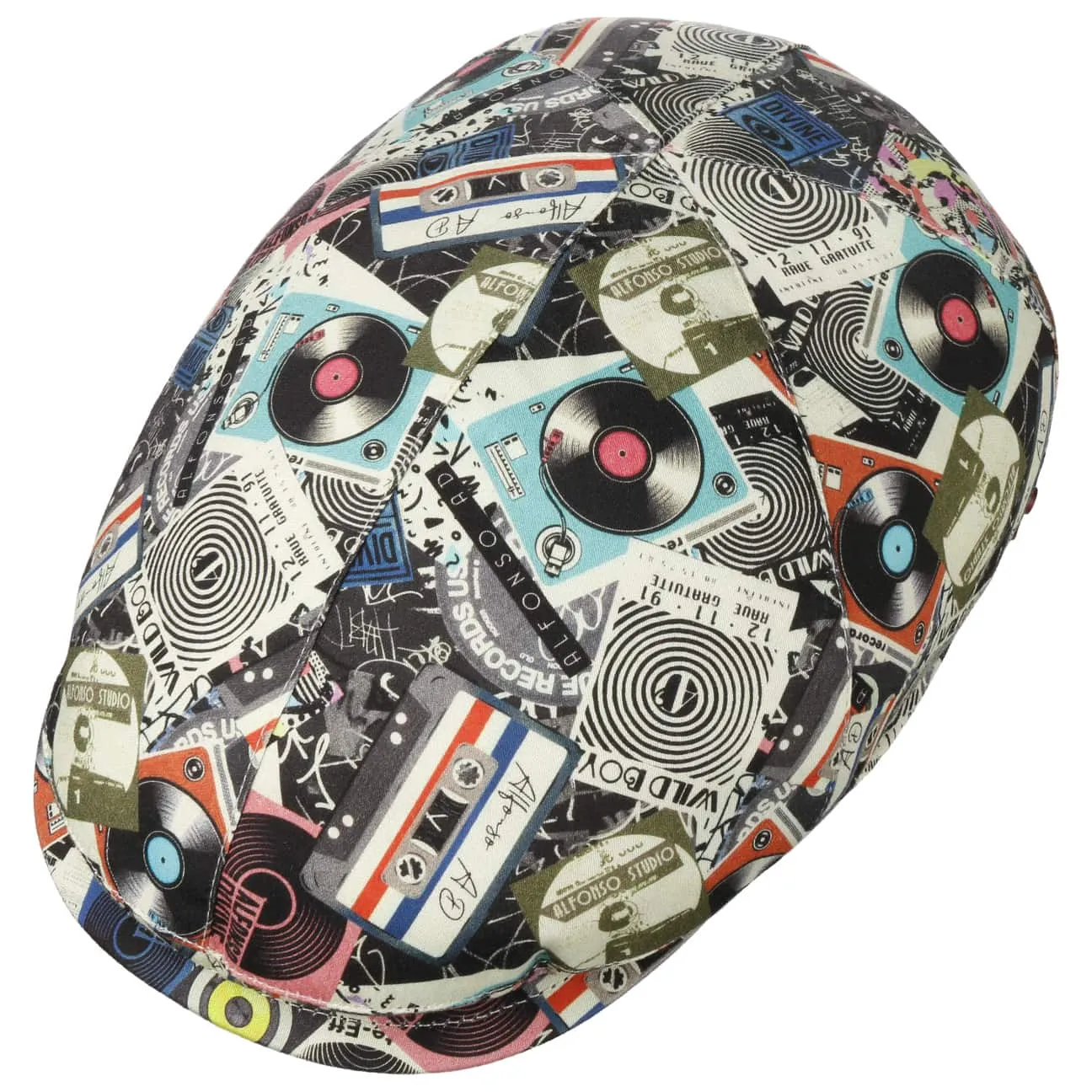 Alfonso D´Este Hats Retro Music Flat Cap by Alfonso D'Este