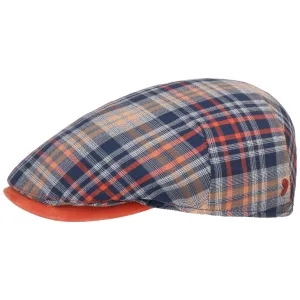 Alfonso D´Este Hats Seersucker Check Flat Cap by Alfonso D'Este