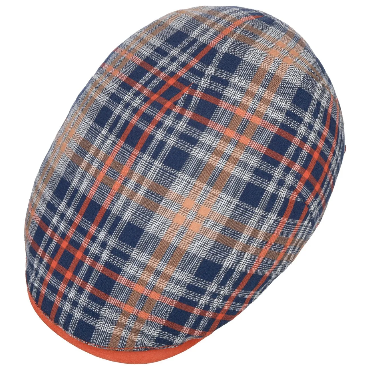 Alfonso D´Este Hats Seersucker Check Flat Cap by Alfonso D'Este