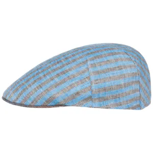 Alfonso D´Este Hats Twotone Stripes Flat Cap by Alfonso D'Este