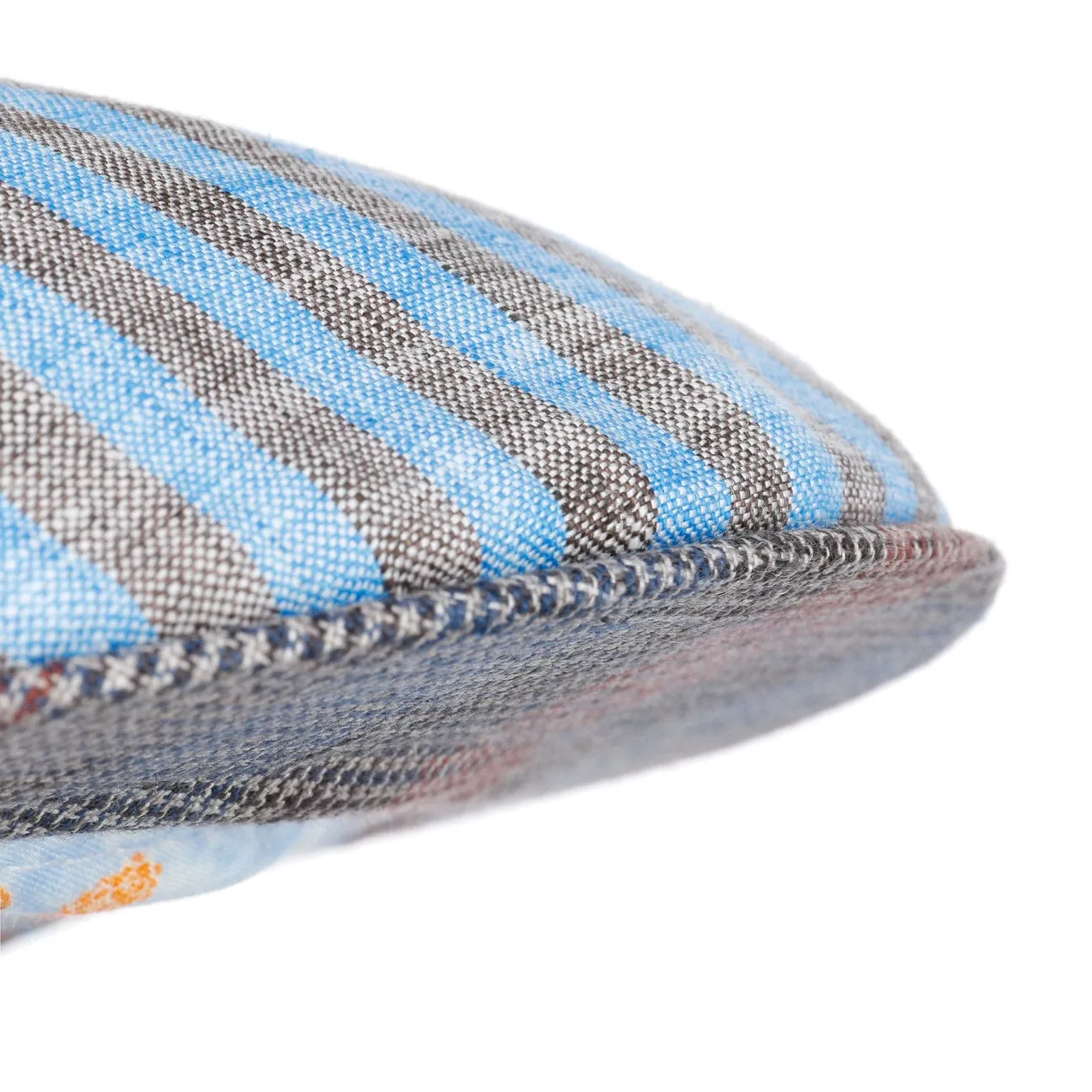 Alfonso D´Este Hats Twotone Stripes Flat Cap by Alfonso D'Este