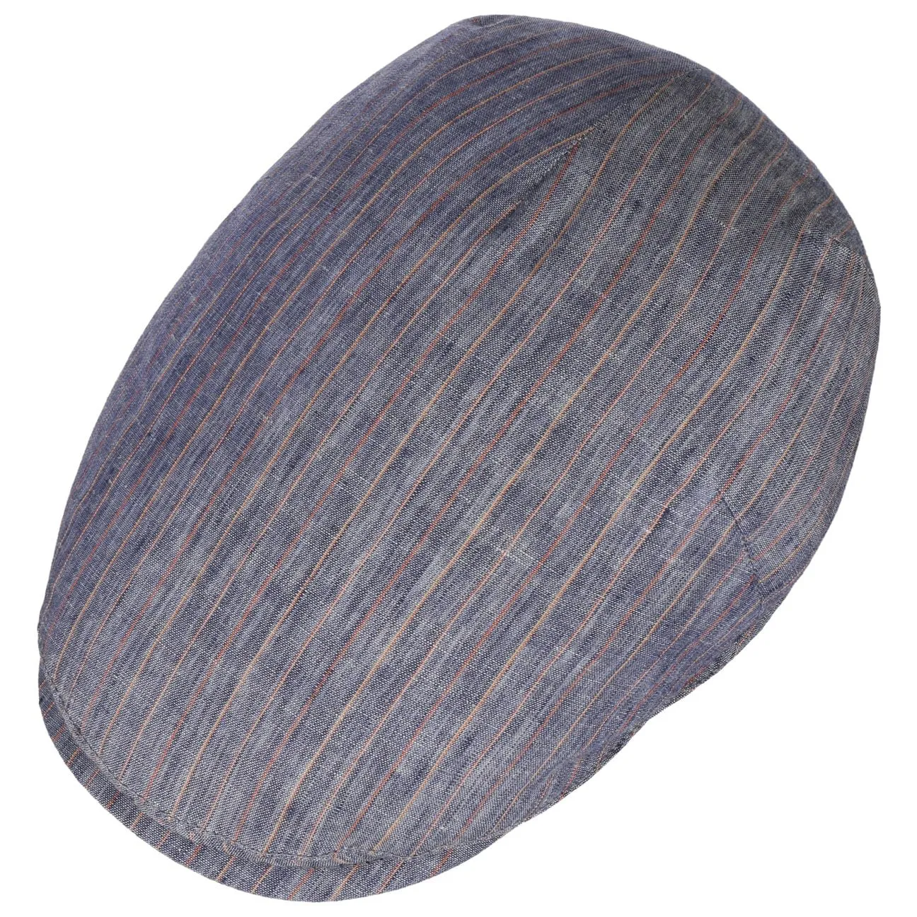 Alfonso D´Este Hats Twotone Stripes Linen Flat Cap by Alfonso D'Este