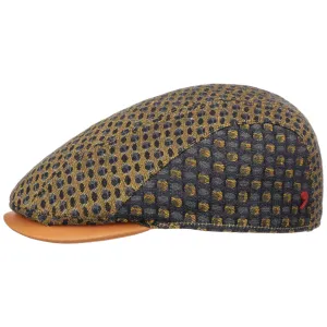 Alfonso D´Este Hats Yellowblue Flat Cap by Alfonso D'Este