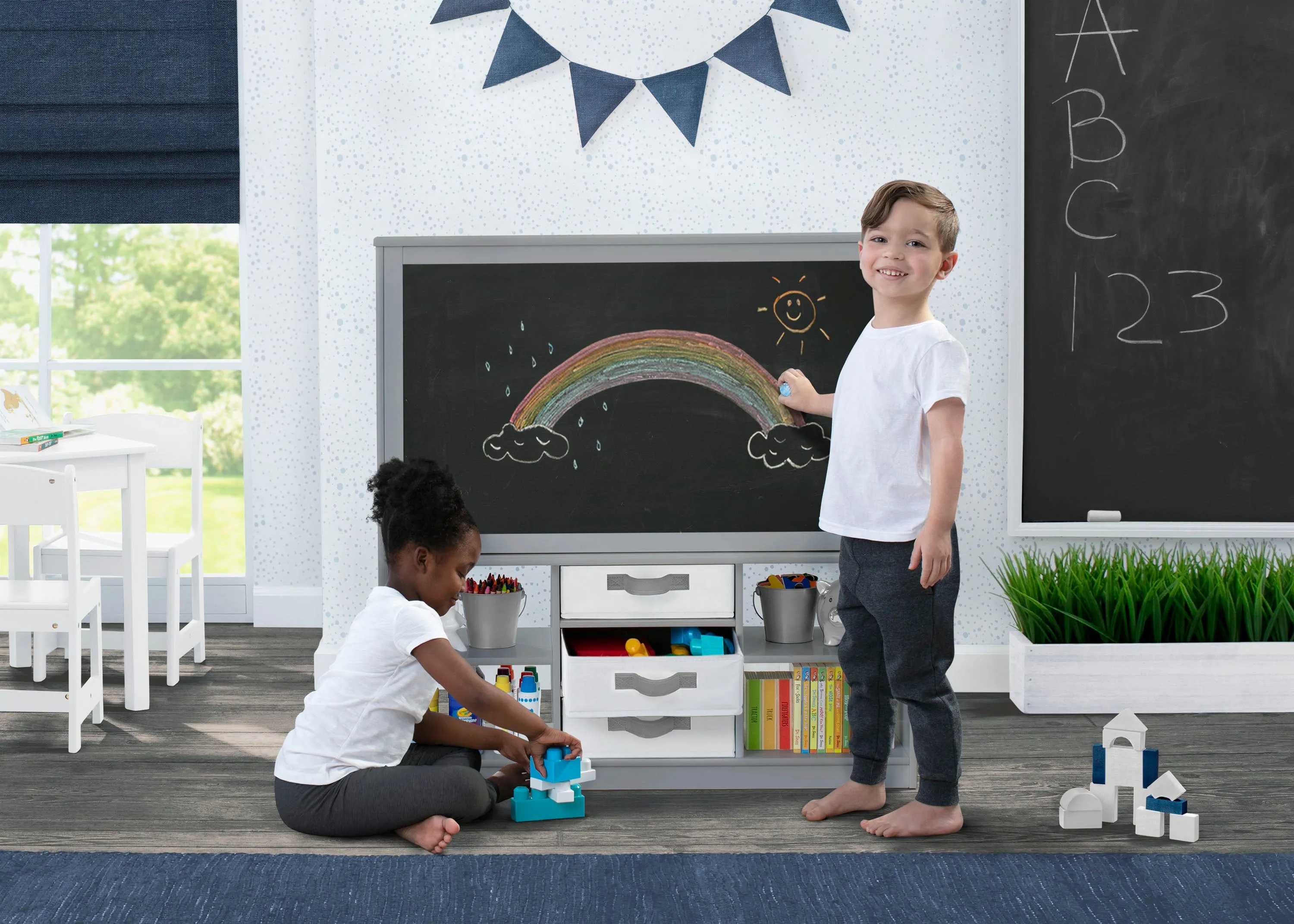 At-Home Artist Center  Deluxe Double-Sided Easel & Storage Unit Babykids_Delta Children_Toy Storage & Bookshelves