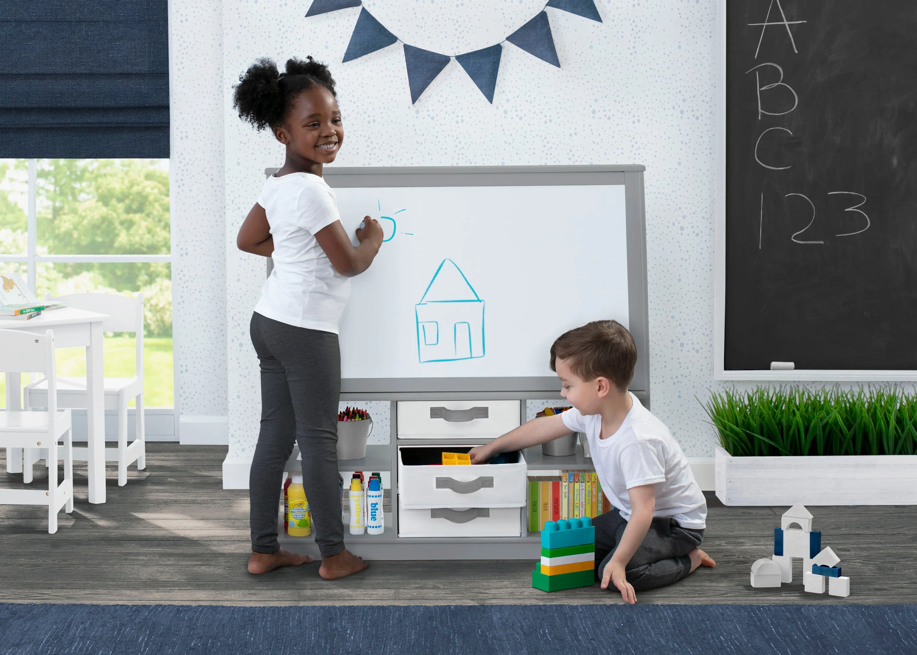 At-Home Artist Center  Deluxe Double-Sided Easel & Storage Unit Babykids_Delta Children_Toy Storage & Bookshelves