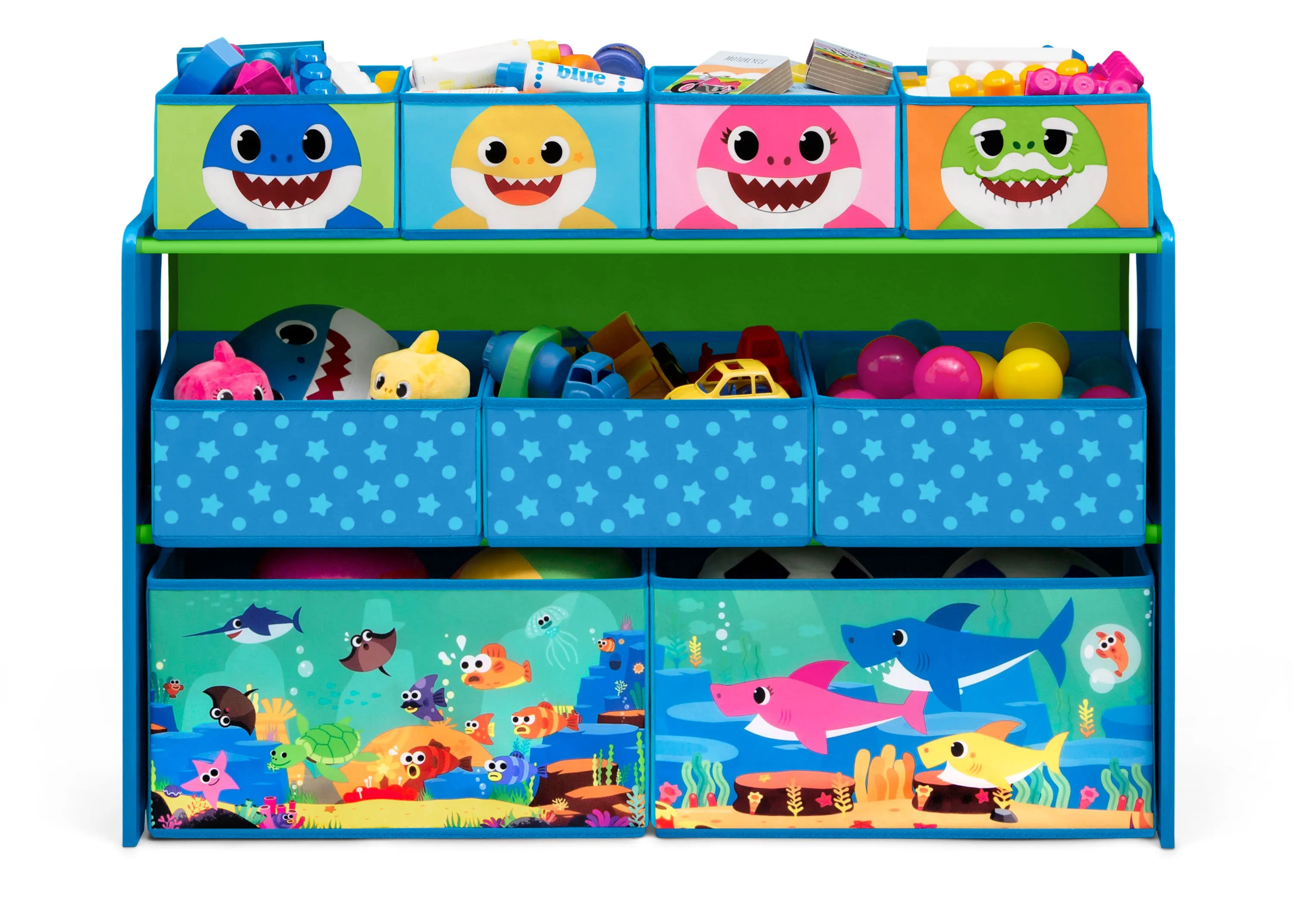 Baby Shark Deluxe 9 Bin Design and Store Toy Organizer Babykids_Delta Children_Toy Storage & Bookshelves