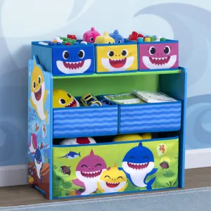Baby Shark Design & Store 6 Bin Toy Storage Organizer Babykids_Delta Children_Toy Storage & Bookshelves
