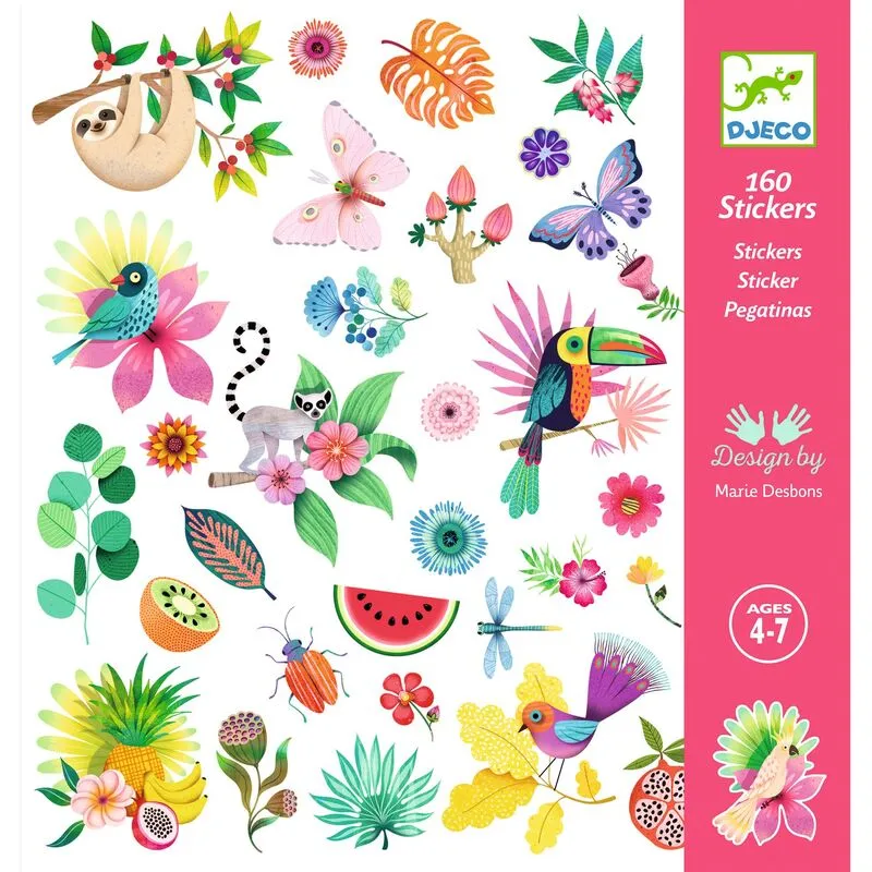 Babykids_Djeco_Toys 160 Stickers - assorted