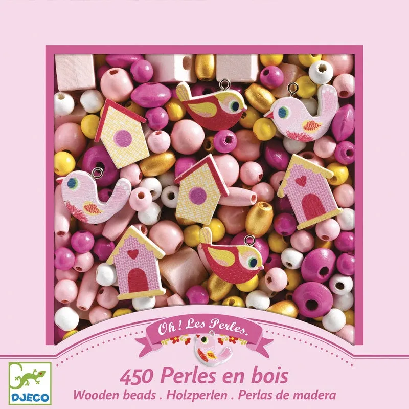 Babykids_Djeco_Toys Birds Wooden Beads