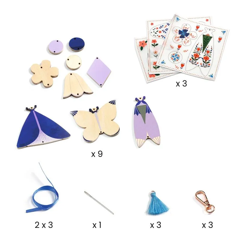 Babykids_Djeco_Toys Do It Yourself Butterfly Bag Charms
