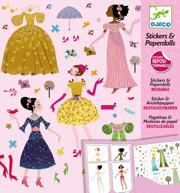 Babykids_Djeco_Toys Dresses Through the Seasons Stickers and Paper Dolls