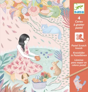 Babykids_Djeco_Toys The Picnic - Pastel Scratch Boards