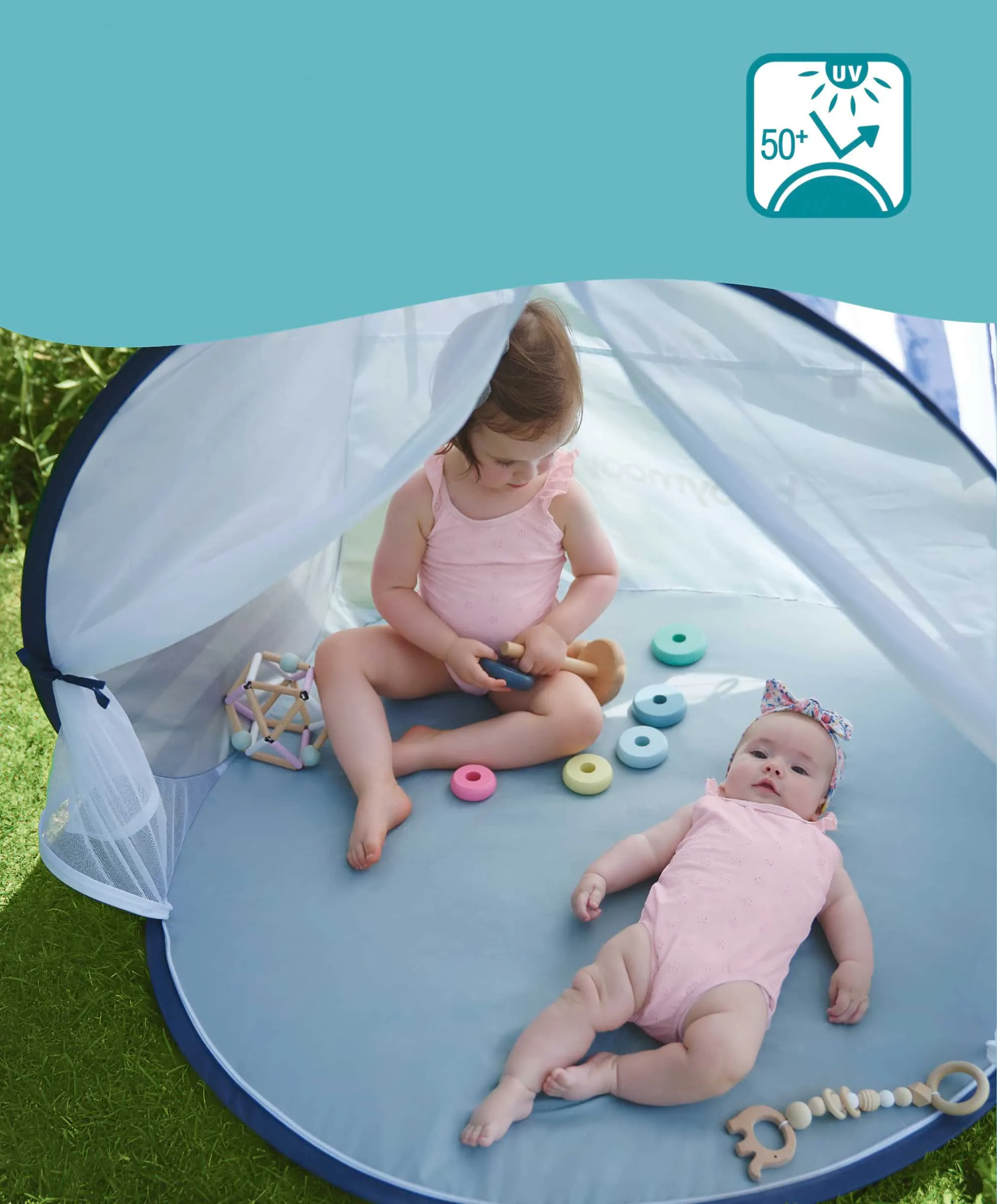 Babymoov Anti-UV Tent 50  UPF Protection - Mariniere