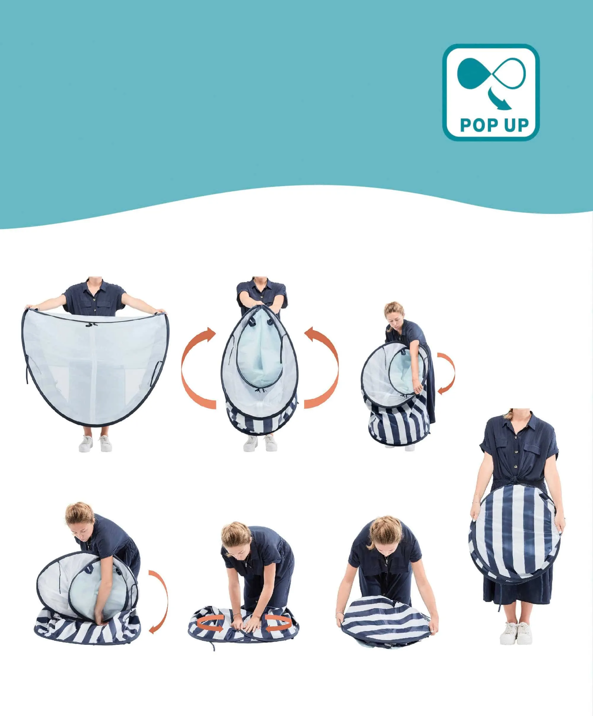 Babymoov Anti-UV Tent 50  UPF Protection - Mariniere