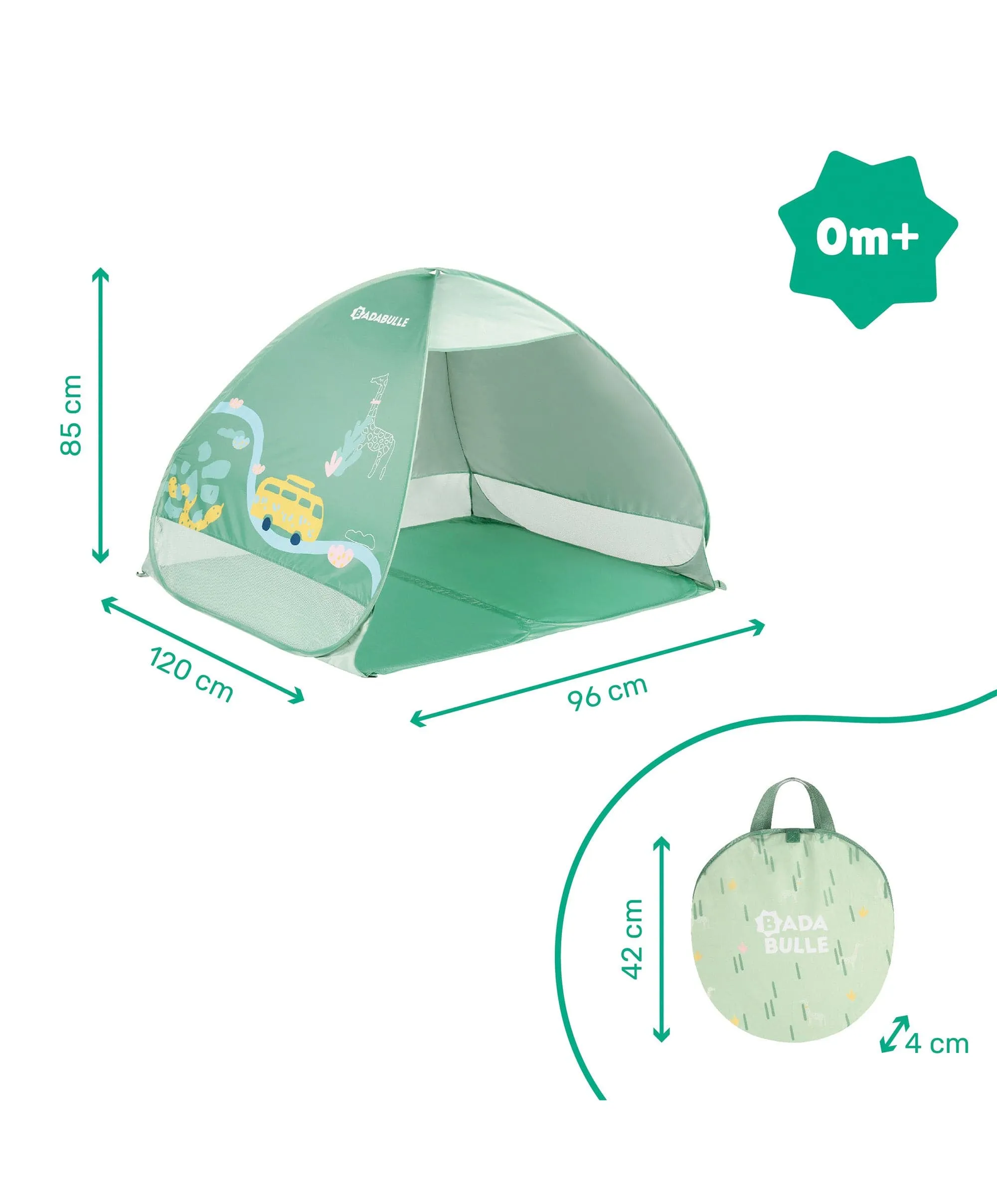 Badabulle Anti-UV Baby & Toddler Summer Tent - Sage