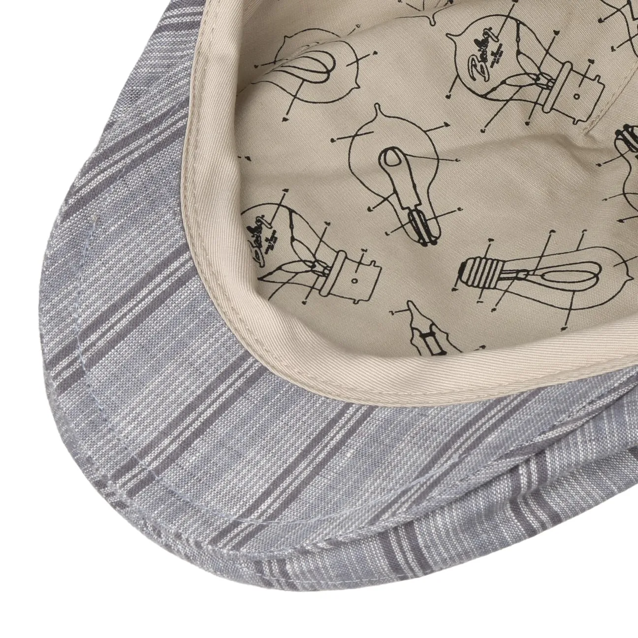 Bailey 1922 Hats Fleet Stripes Flat Cap by Bailey 1922