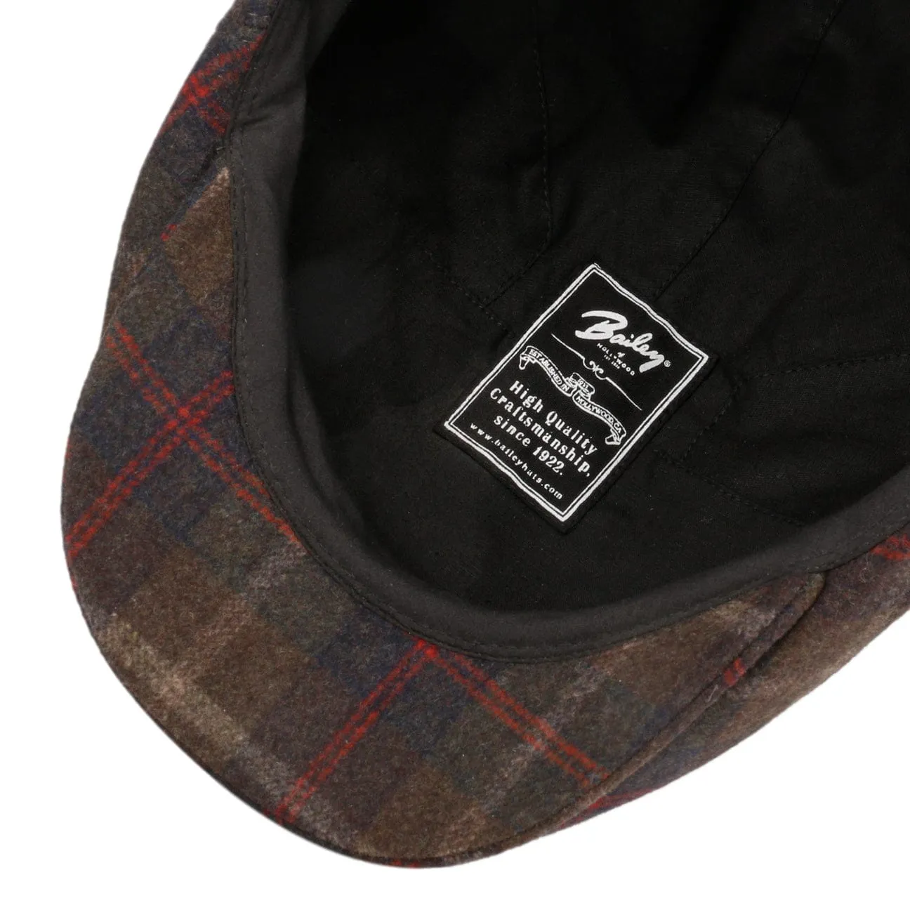 Bailey 1922 Hats Groves Check Flat Cap by Bailey 1922