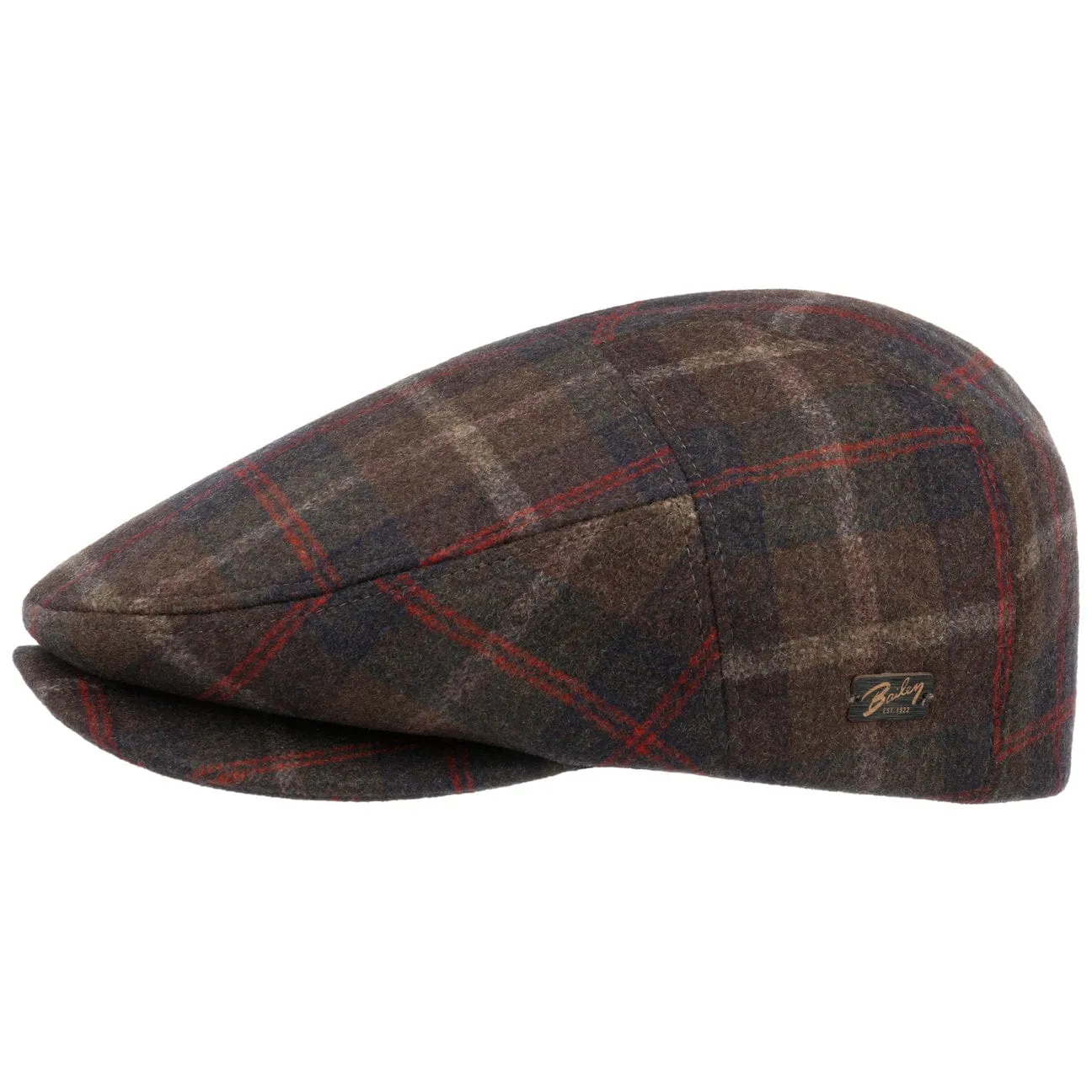 Bailey 1922 Hats Groves Check Flat Cap by Bailey 1922