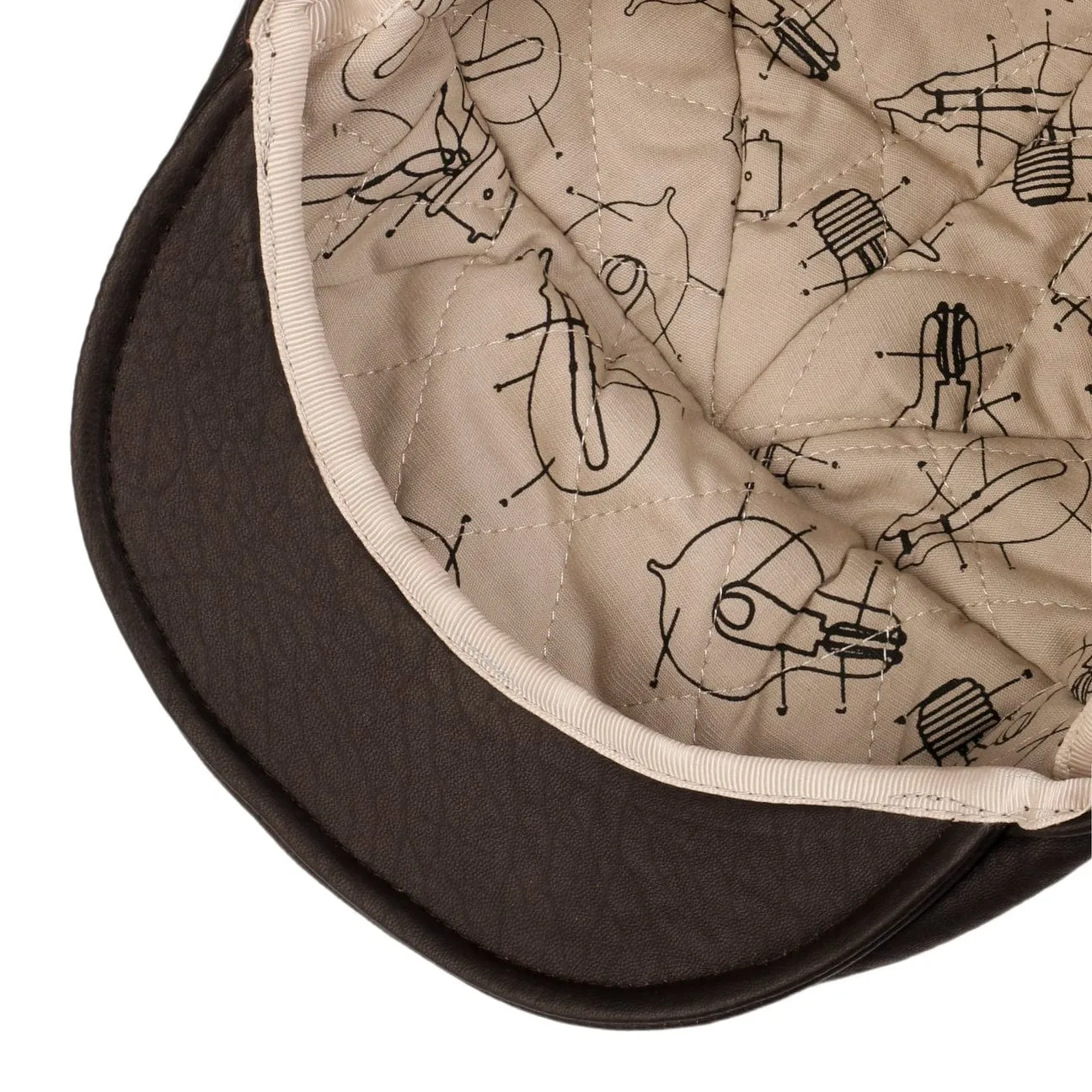 Bailey 1922 Hats Langham Leather Flat Cap by Bailey 1922