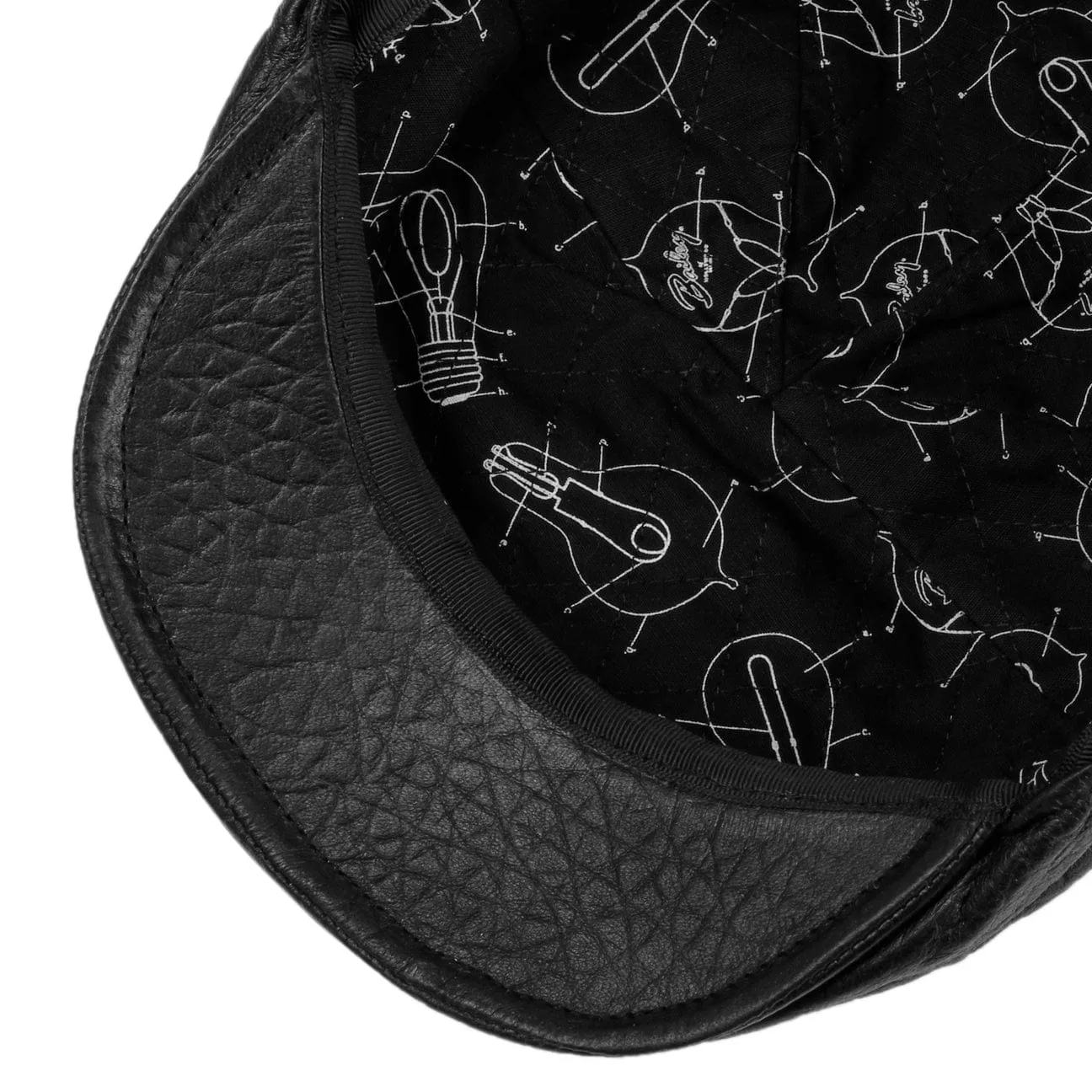 Bailey 1922 Hats Langham Leather Flat Cap by Bailey 1922