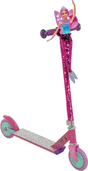 Barbie Toys abgee 703 M004373 EA Barbie Mermaid Sequin Inline Scooter, Pink